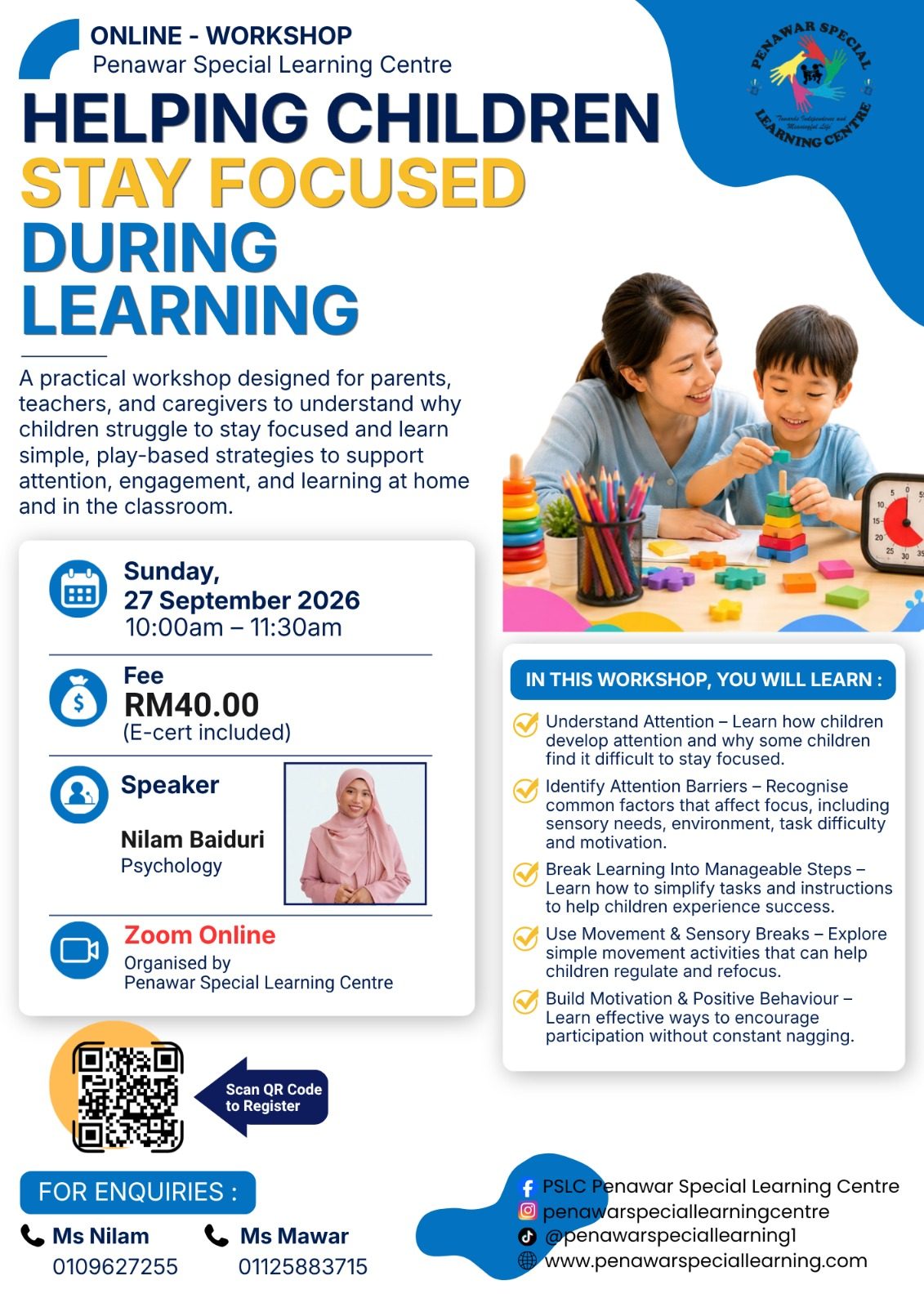 📣 BENGKEL ONLINE ; Khas untuk Ibu Bapa & Guru